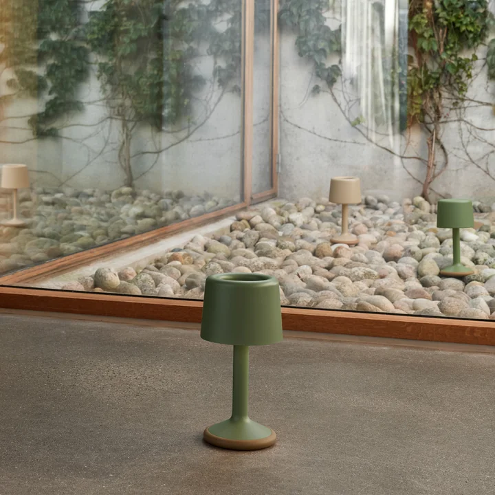 HOUE - Luu LED Lampe solaire rechargeable, vert olive