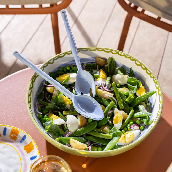 & klevering - Boavista saladier Ø 30 cm, vert et Boavista couverts à salade, bleu