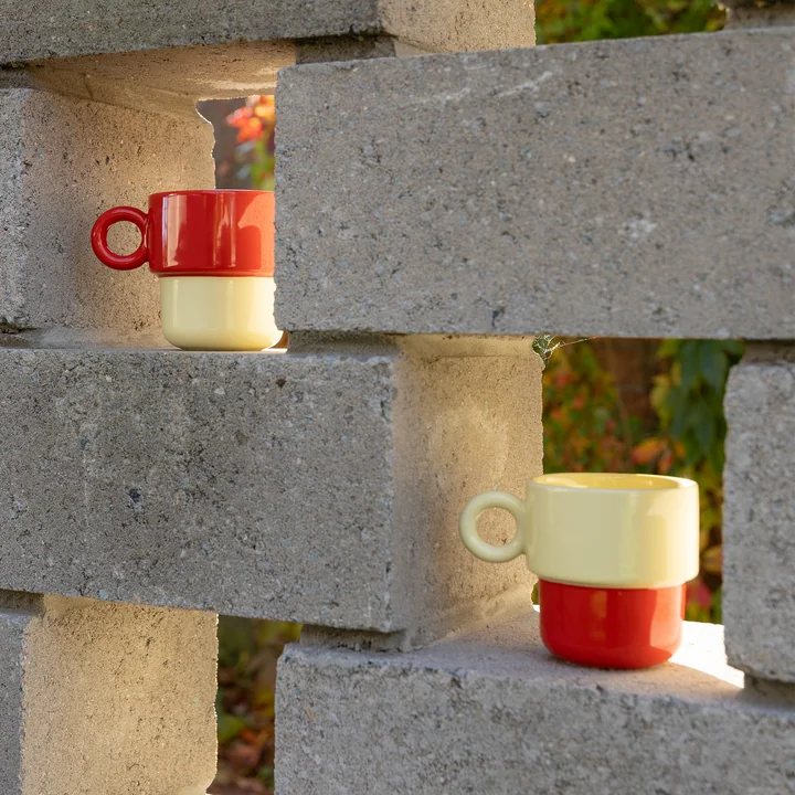 & klevering - Chiquito Tasse large, 0,2 L, rouge (set de 2)