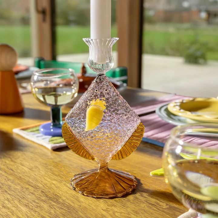 & klevering - Fish bougeoir, rose