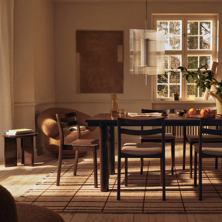 Ferm Living - Sen Tapis, parchment / chestnut