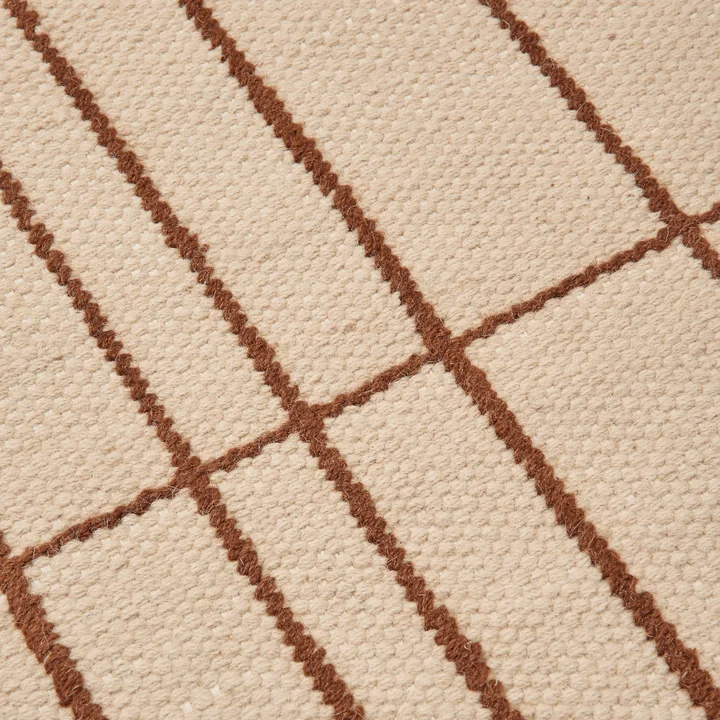 Ferm Living - Sen Tapis, parchment / chestnut