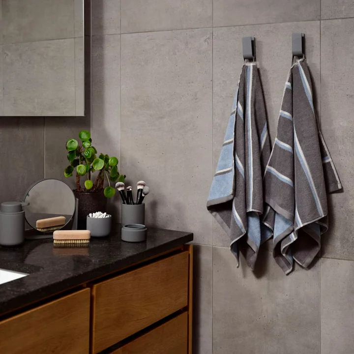 Zone Denmark - Serviette de bain Sauna, 50x100, Grey/Blue Fog/Soft Grey
