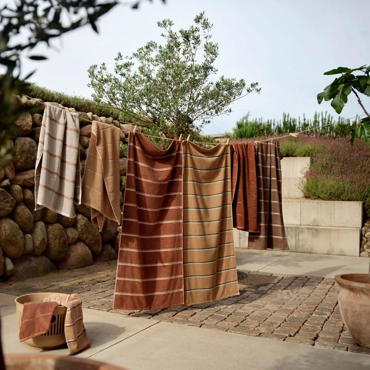 Zone Denmark - Serviette de bain Sauna, 70x140, Terracotta/Camel/Lupin
