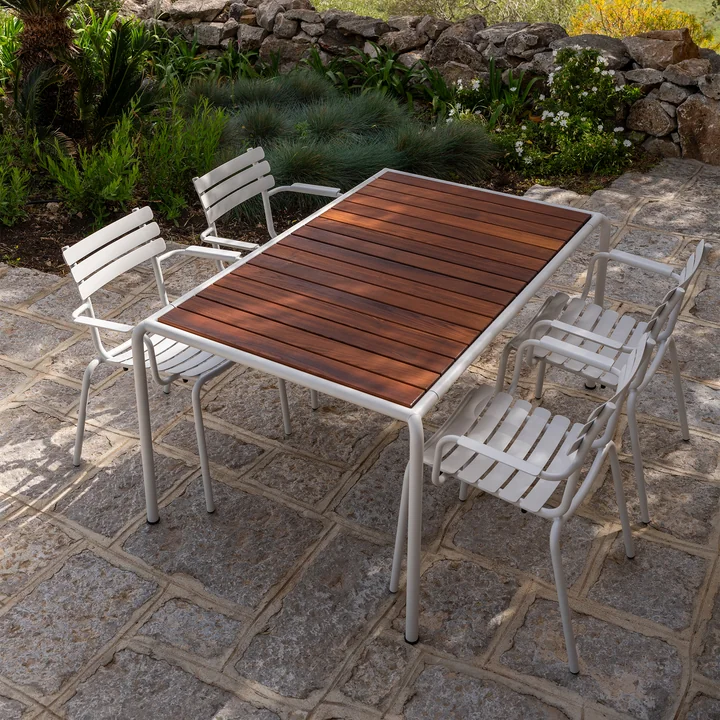 HOUE - AVANTI Outdoor table à manger, 153 x 83 cm, frêne / muted white