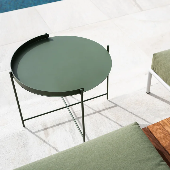 HOUE - EDGE Table d'appoint Ø 62, vert olive