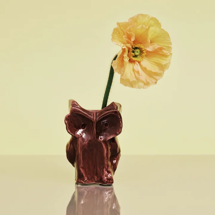 Serax - After Midnight Vase Owl, XS, aubergine