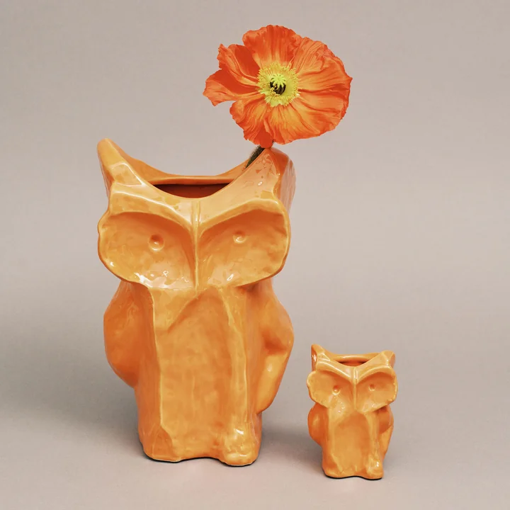 Serax - After Midnight Vase Owl, XS, orange