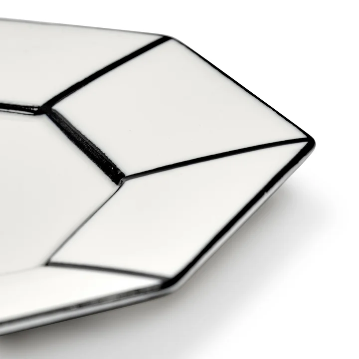 Serax - Carte Blanche Assiette à dessert, blanc / noir