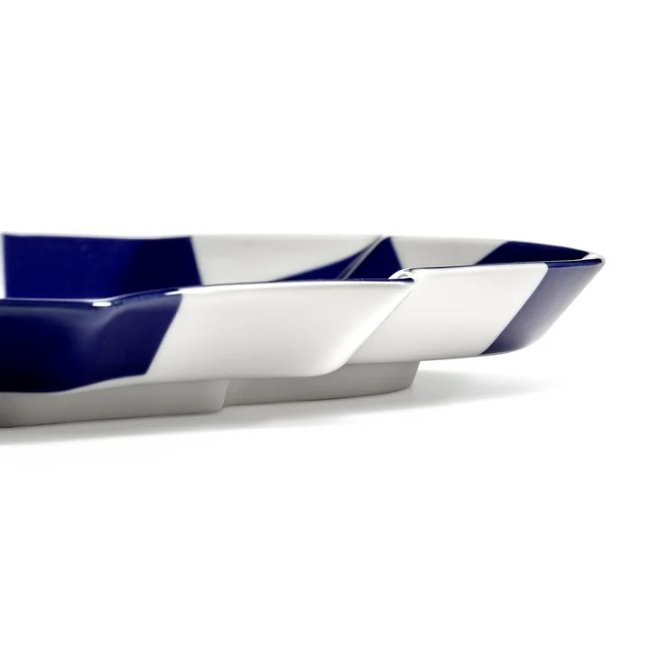 Serax - Fête des Bêtes Plateau de service, bleu / blanc