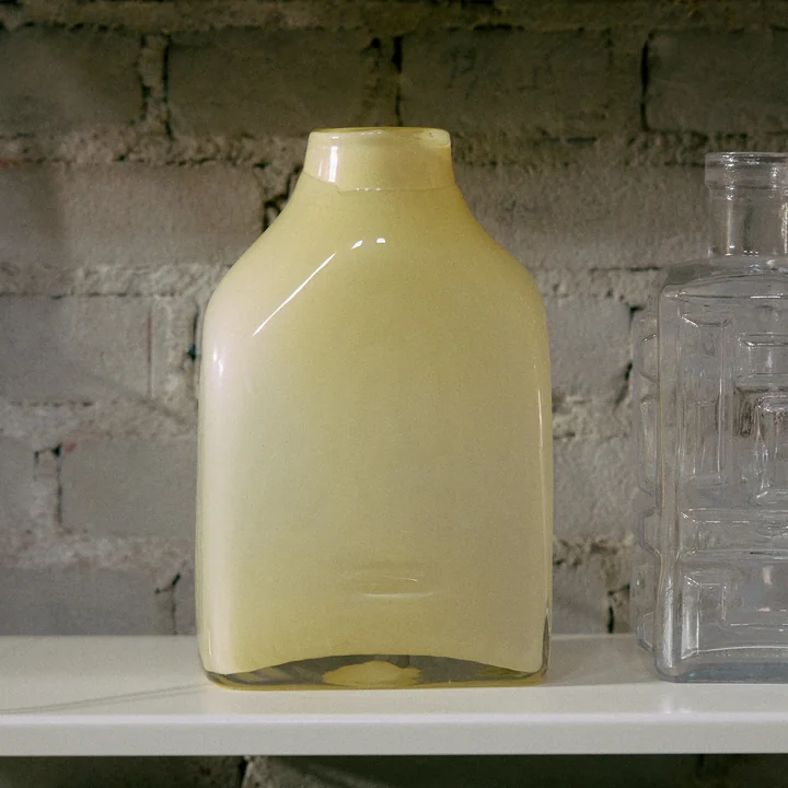 HKliving - Atelier Vase en verre, moyen, cream