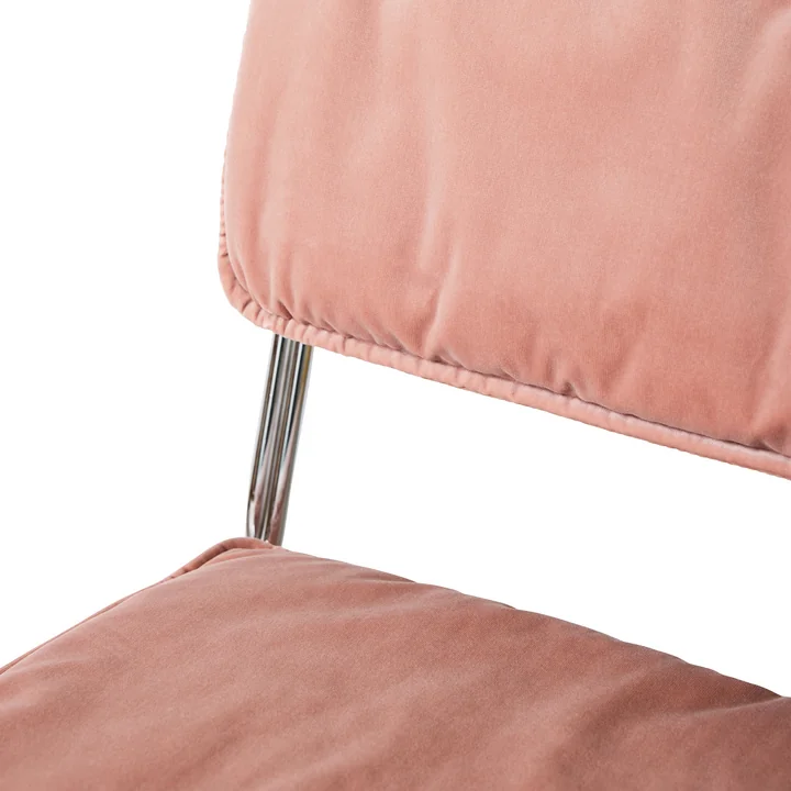 HKliving - Endless Chaise de salle à manger, velvet / rose lychee