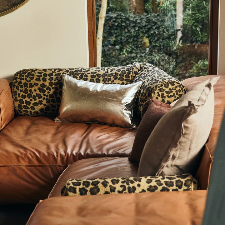 HKliving - Coussin, 60 x 35 cm, silver lining