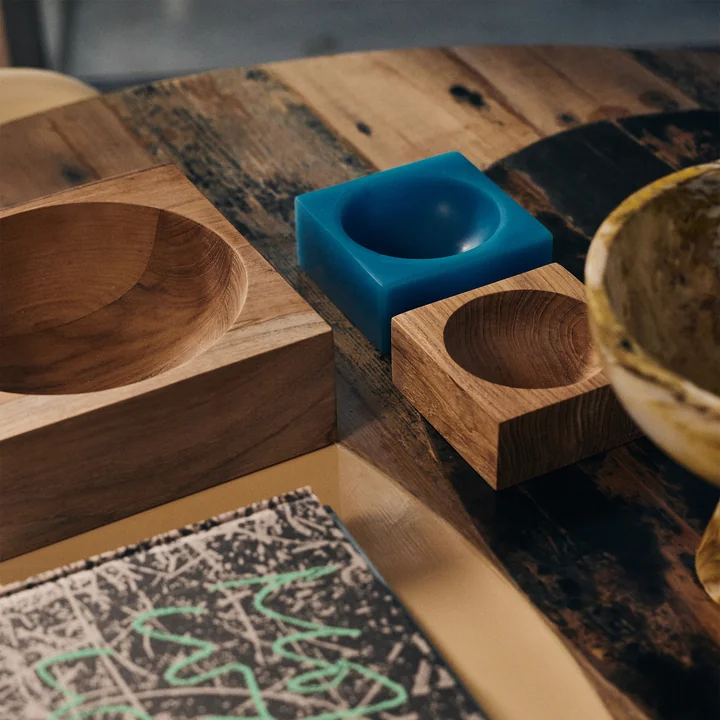 HKliving - Pop cube, small, bleu