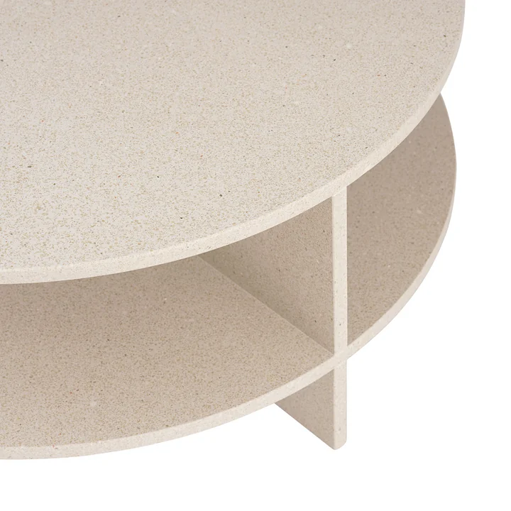 Muuto - Halves Table basse, light taupe terrazzo