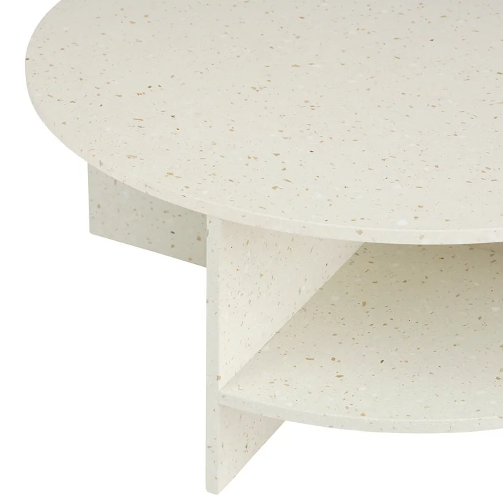 Muuto - Halves Table basse, blanc cassé terrazzo