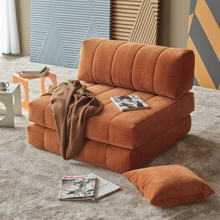 Innovation Living - Cozypad Fauteuil, rust orange (tissu 412 Esina)