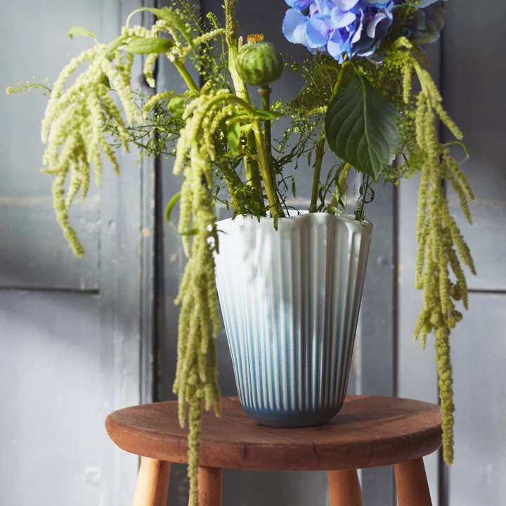 Kähler Design - Hammershøi Unfold Vase, H 20,5 cm, bleu