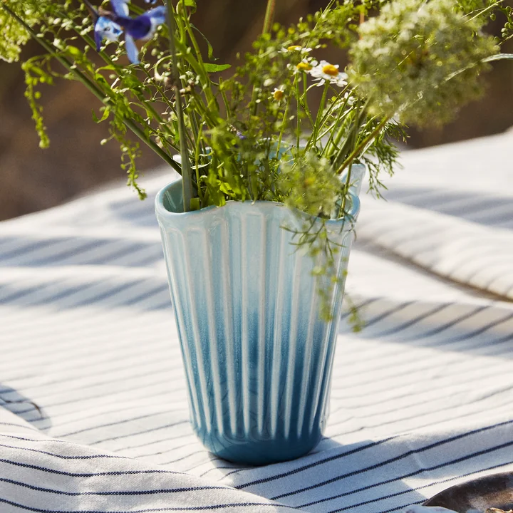 Kähler Design - Hammershøi Unfold Vase, H 16,5 cm, bleu