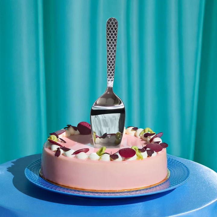 Lyngby Porcelæn - Pelle à tarte Rhombe, acier