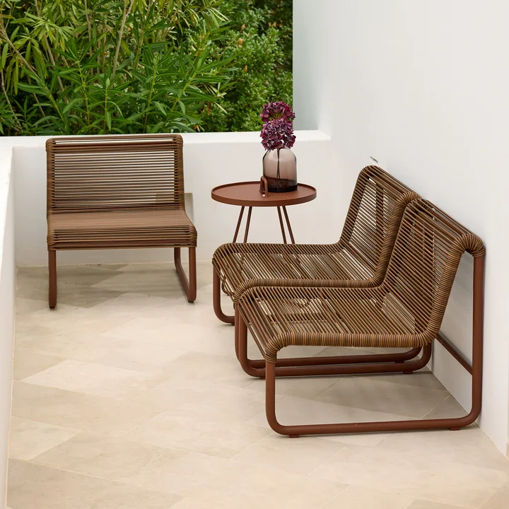 Cane-line - Al Dente Fauteuil lounge, rouge désert