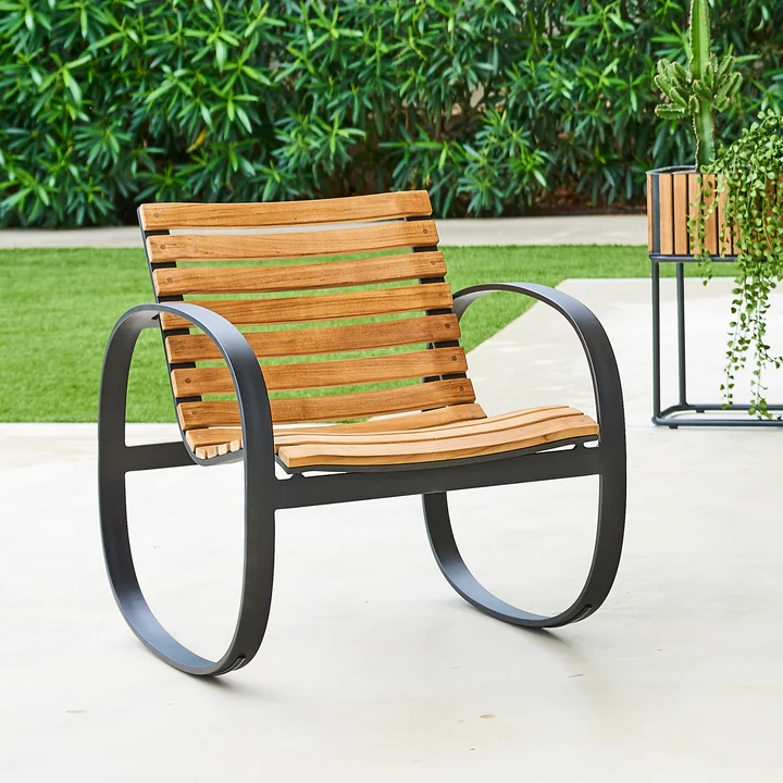 Cane-line - Parc Chaise à bascule Outdoor, lava grey