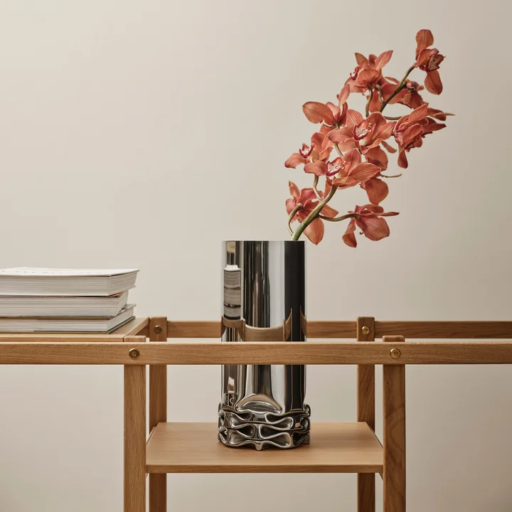 Design House Stockholm - Hydraulic Vase, H 32 cm, acier inoxydable