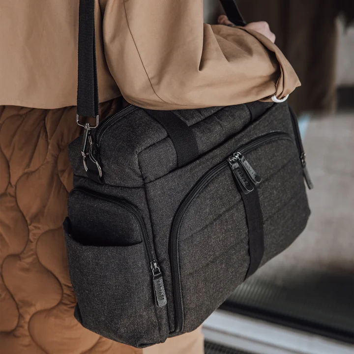 Sebra - Sac à langer « On-the-go », gris foncé chiné