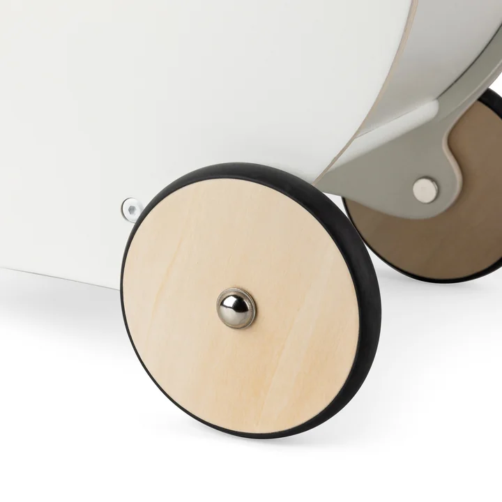 Sebra - Poussette pour poupées en bois, classic white