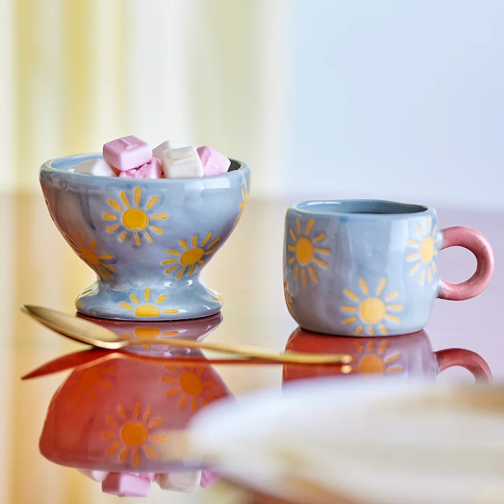 Bloomingville - Nini bol et tasse, soleil, bleu
