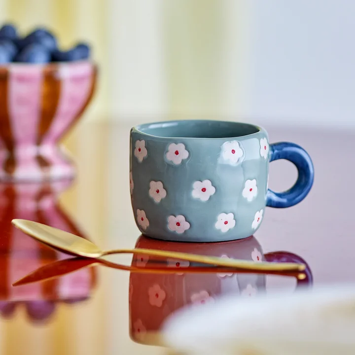 Bloomingville - Nini Tasse, fleur, bleu