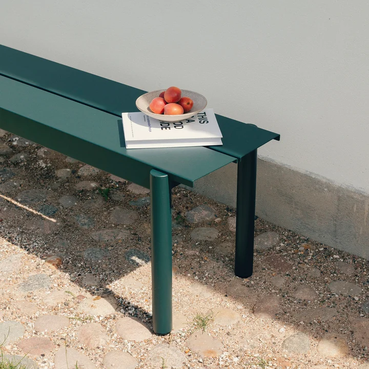 Linear Steel - Banc, vert foncé de Muuto