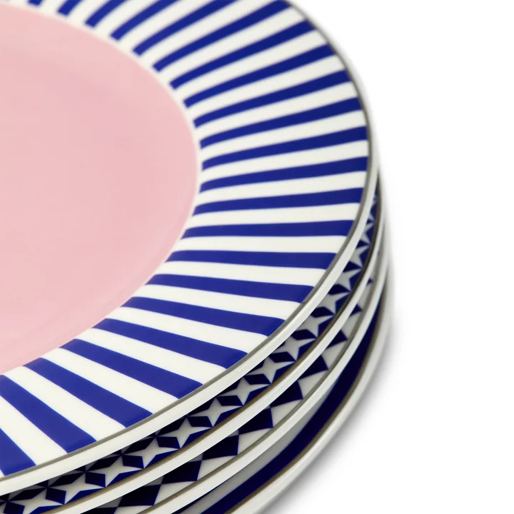 POLSPOTTEN - Aunty Dinner Plates, Ø 27 cm, set de 4 pièces
