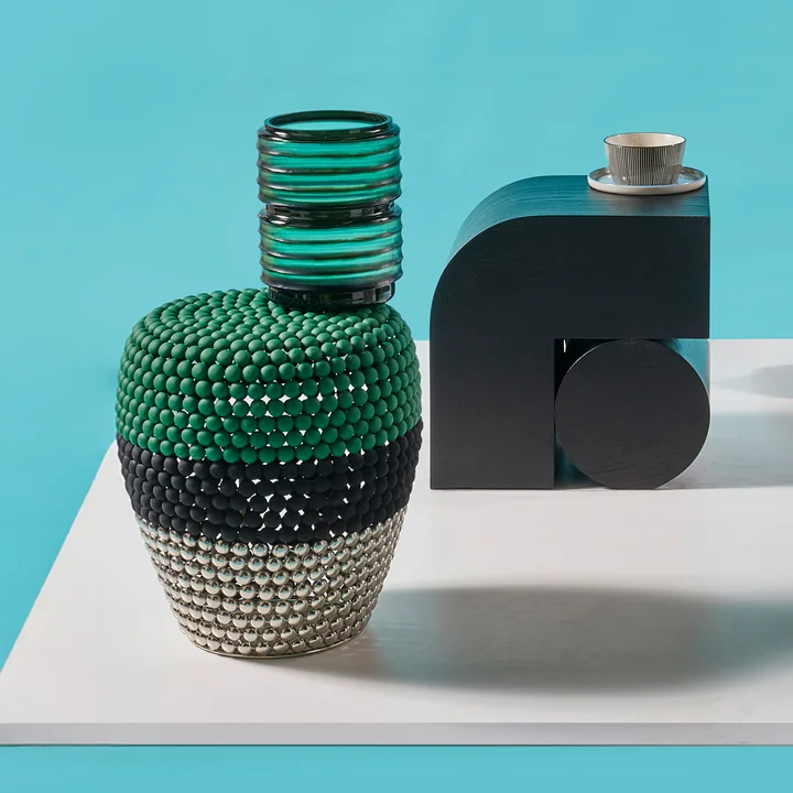 POLSPOTTEN - Dot Tabouret, rayé, vert foncé