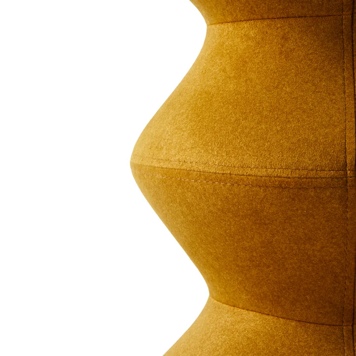 POLSPOTTEN - Zig Zag Tabouret Soft, jaune