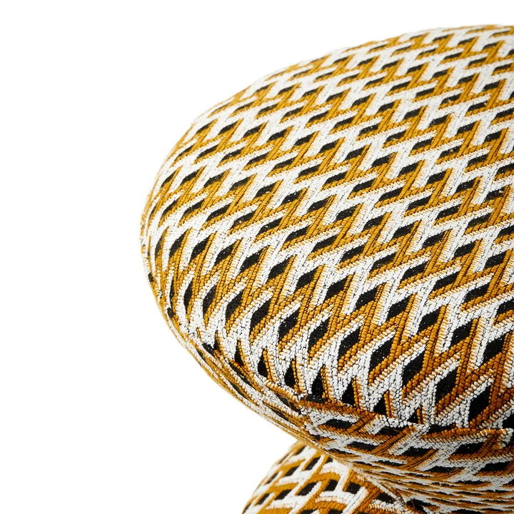 POLSPOTTEN - Zig Zag Tabouret Soft, ocre