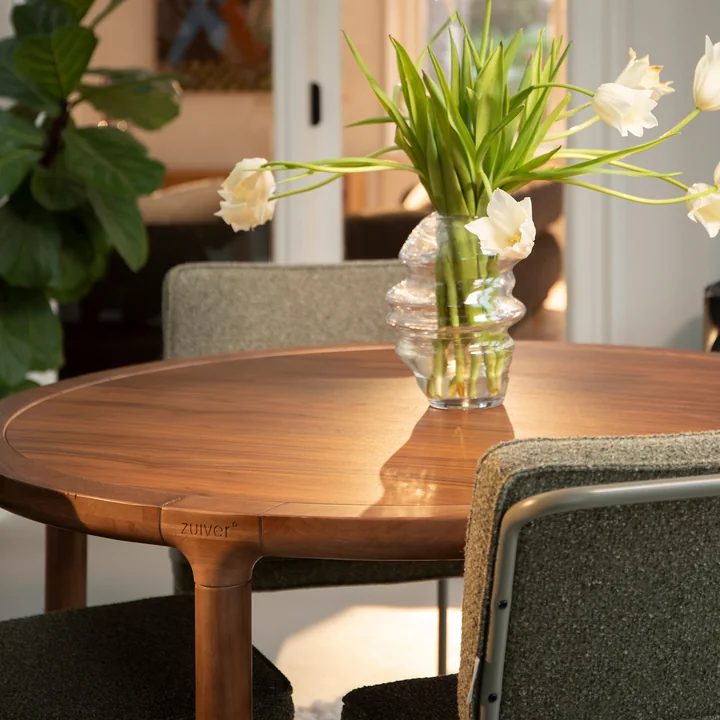 Zuiver - Storm Table de salle à manger Ø 128 cm, noyer