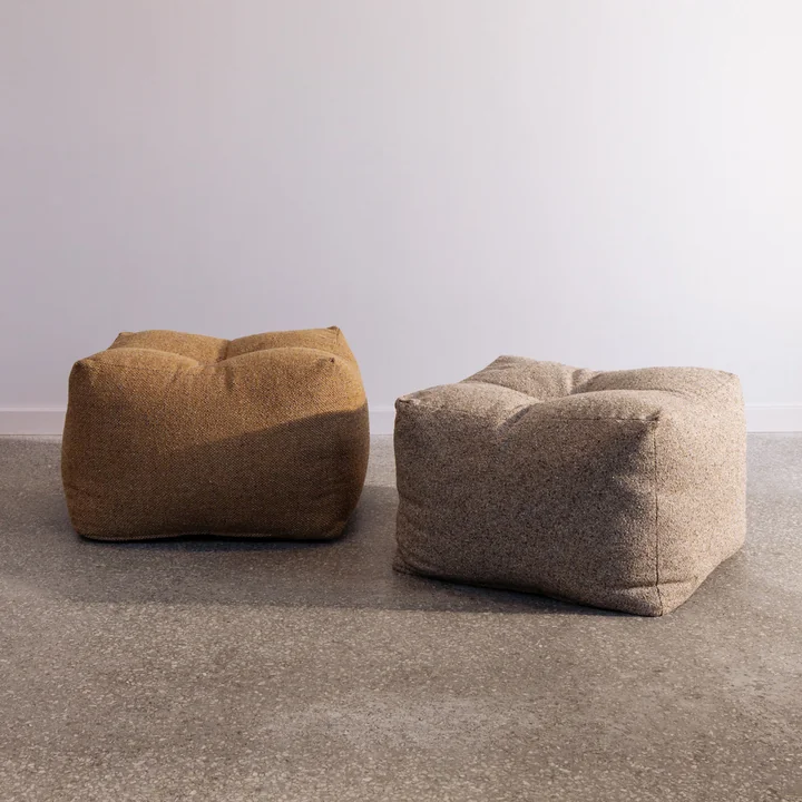 Karup - Buddy Kids Pouf, 50 x 50 cm, golden ochre (643) et warm sand (641)