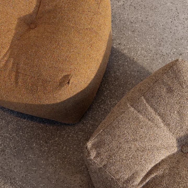 Karup - Buddy Kids Pouf, 50 x 50 cm, golden ochre (643) et warm sand (641)