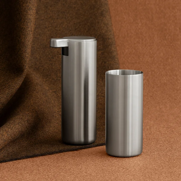 Blomus - Distributeur de savon et verre à brosse à dents « Modo », en acier inoxydable