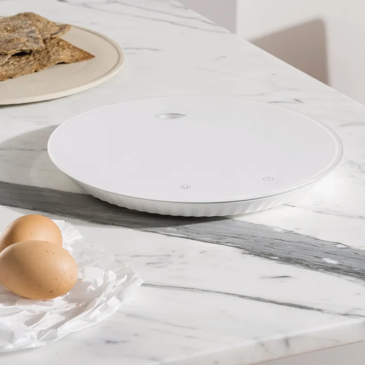 Alessi - Balance de cuisine numérique Plissé, blanche