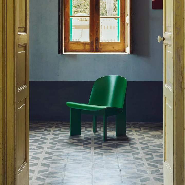 HAY - Chisel Lounge Chair, d'un vert luxuriant