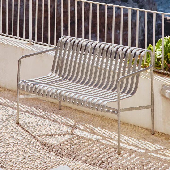 HAY - Banc de salle à manger Palissade, hot galvanised