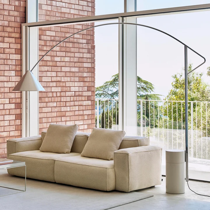 HAY - Lampadaire « Compass », en aluminium brossé