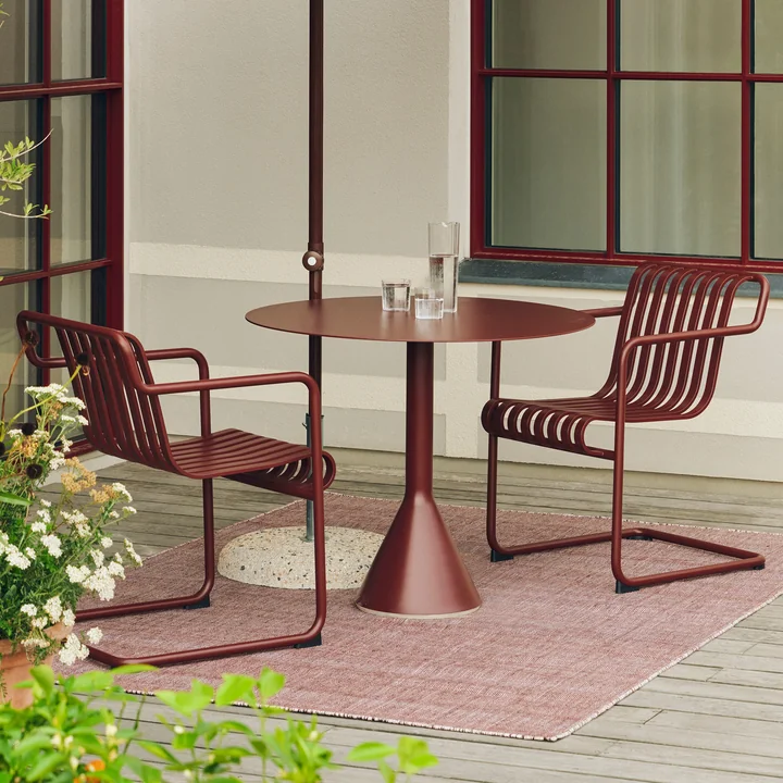 HAY - Table Palissade Cone, Ø 90 x H 74 cm, iron red