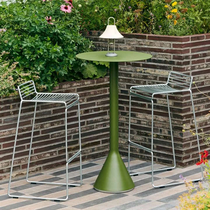 HAY - Palissade Cone Table haute, Ø 60 x H 105 cm, couleur olive