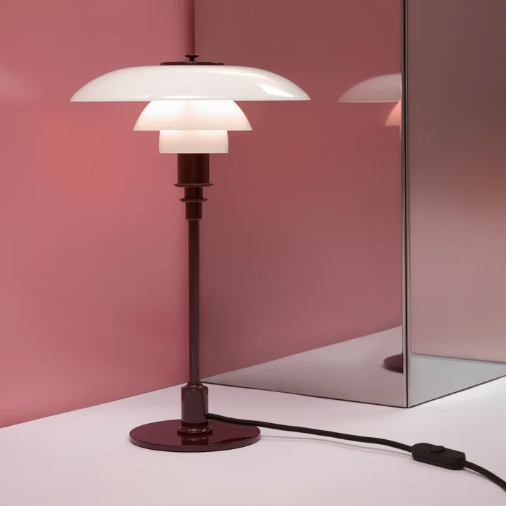 Louis Poulsen - Lampe de table « PH 3/2 » Glossy, bordeaux
