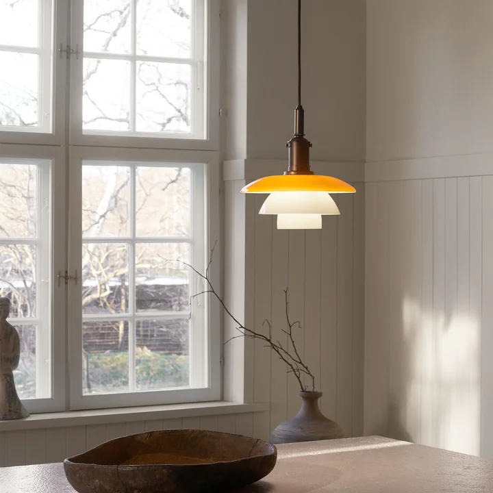 Louis Poulsen - Suspension « PH 3/3 » édition centenaire, ambre / blanc opale