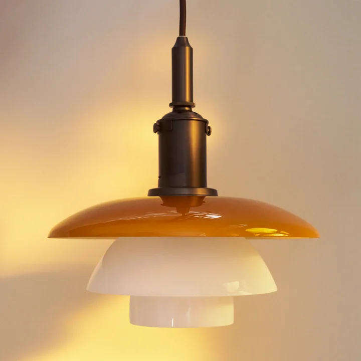 Louis Poulsen - Suspension « PH 3/3 » édition centenaire, ambre / blanc opale