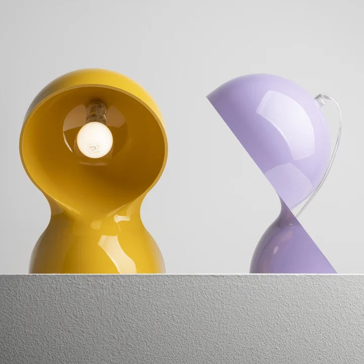Artemide - Lampe de table « Dalù », jaune et lavande